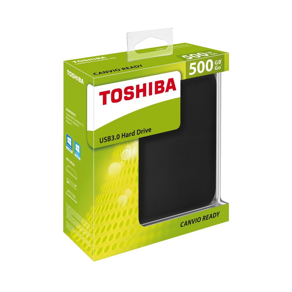 Disque dur Toshiba Basics - 500Go USB 3.0 (HDTB105EK3AA)- 12 mois de garantie