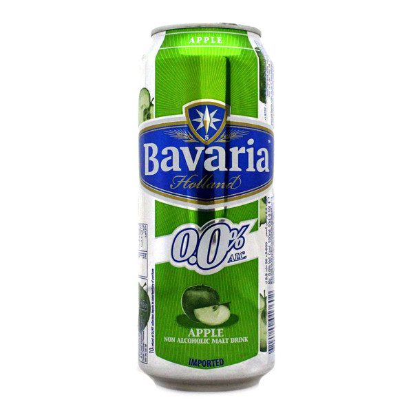 BAVARIA 0% Alcool - 50cl - 24 Canettes - Saveur Pomme