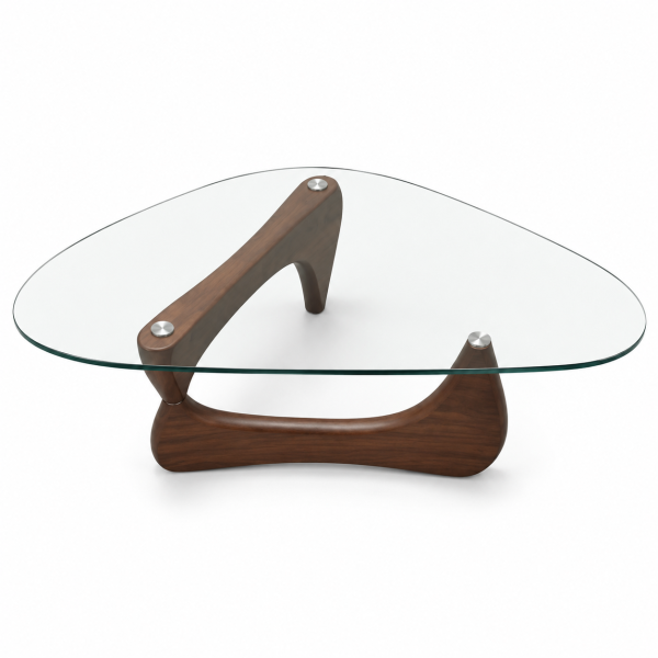 Table Basse vitrée - Design ultra - moderne Couleur Marrone - Neuf 1 an Garantie